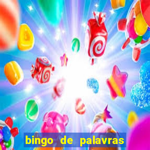 bingo de palavras 3 ano